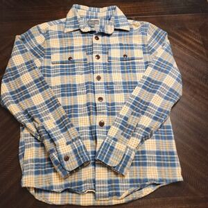 LL Bean Signature Men's Size S Slim Fit Plaid Flannel Shirt Long Sleeve Cotton